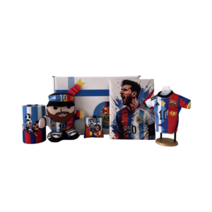 Box Messi Argentina y Barcelona – Set Regalo para Fanáticos del Fútbol